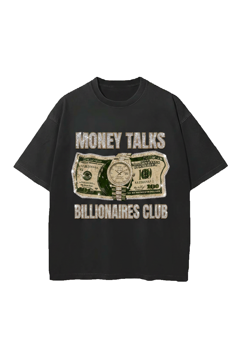 Billionaires Club Tee oversize negro luxury streetwear - Habiram Store