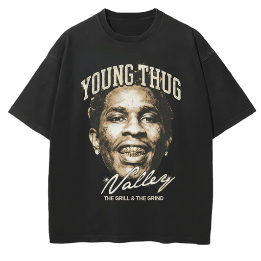 Playera Young Thug Valley oversize negro edición limitada - Habiram Store